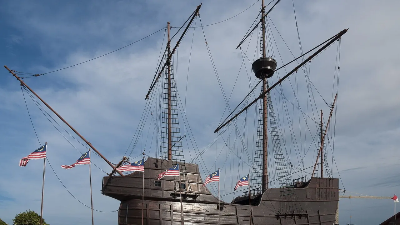 Replica Portuguese galleon housing the Maritime Museum in Melaka