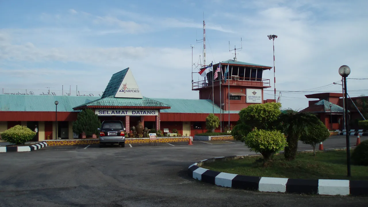 aircraft arriving at Melaka International Airport