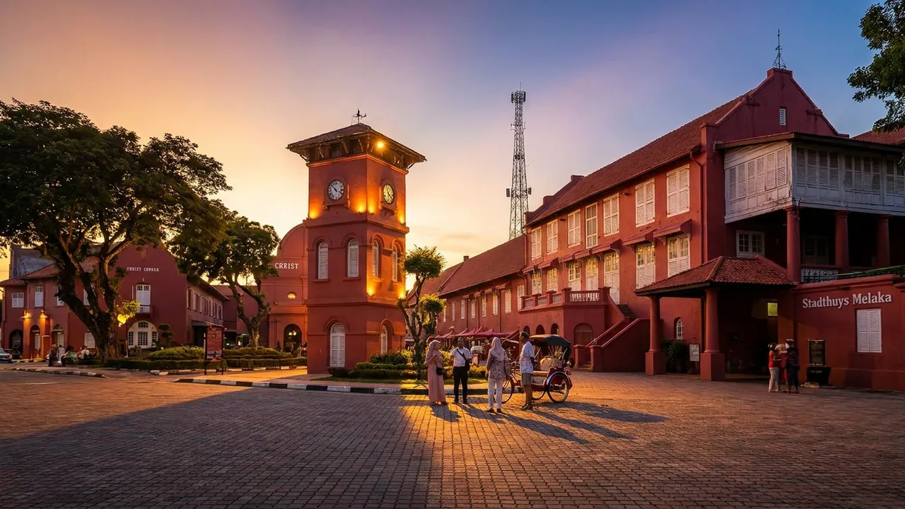 Stadthuys, the red Dutch colonial building in Banda Hilir where the new batik design was launched