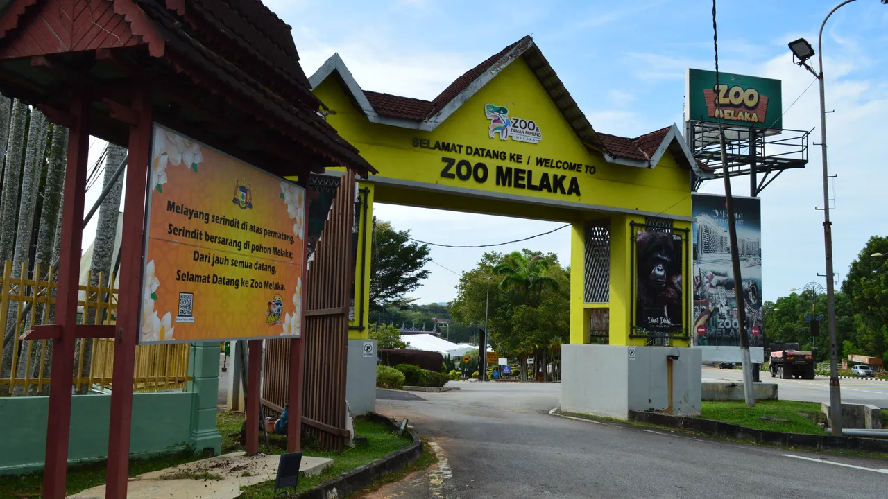 Visitors feeding animals at Zoo Melaka